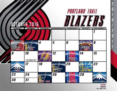 blazers schedule|blazers season schedule.